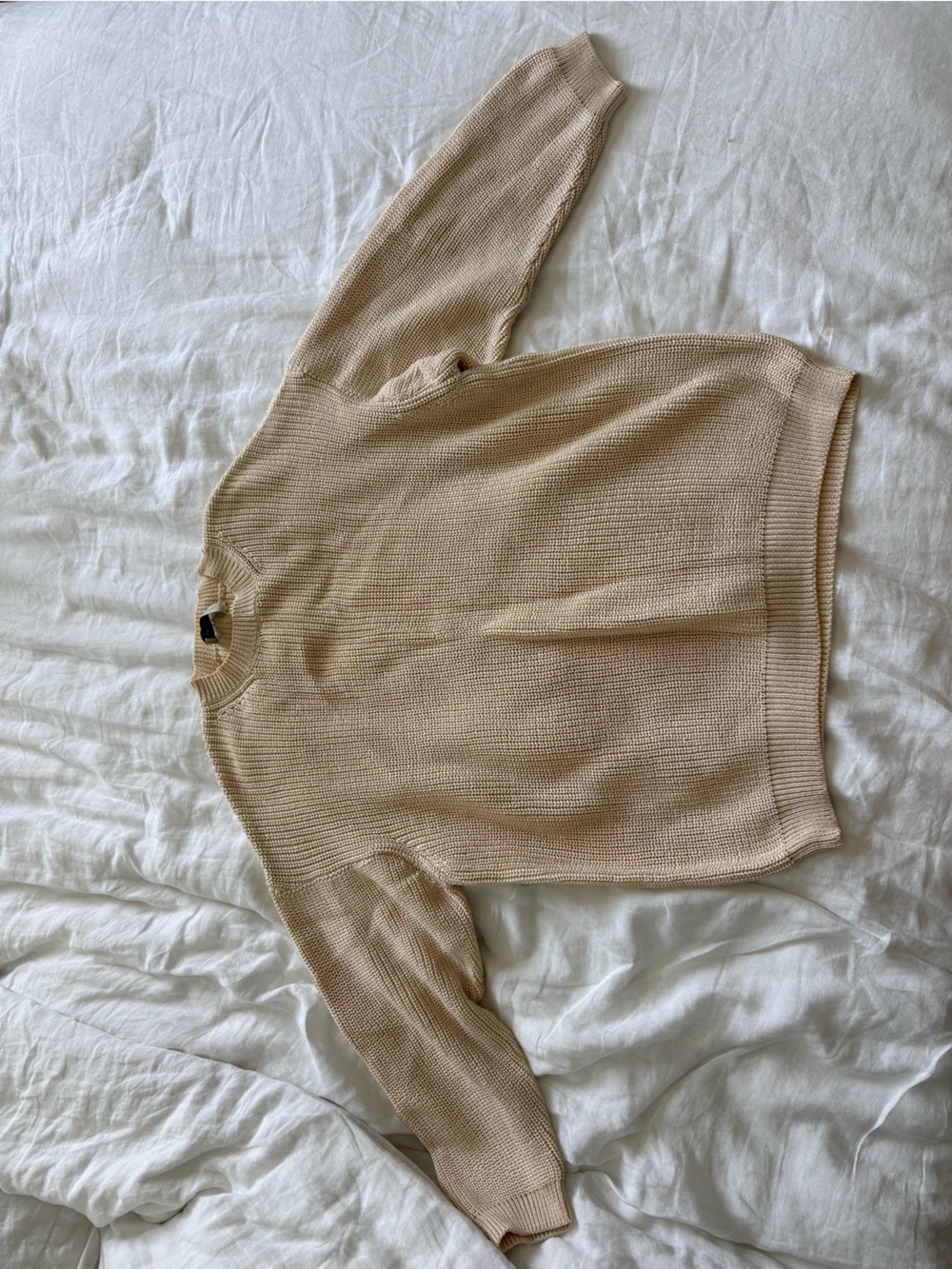 Light Beige Crewneck Sweater — Everyday Knit